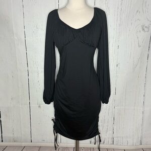 Elegant Black Long Sleeve Dress